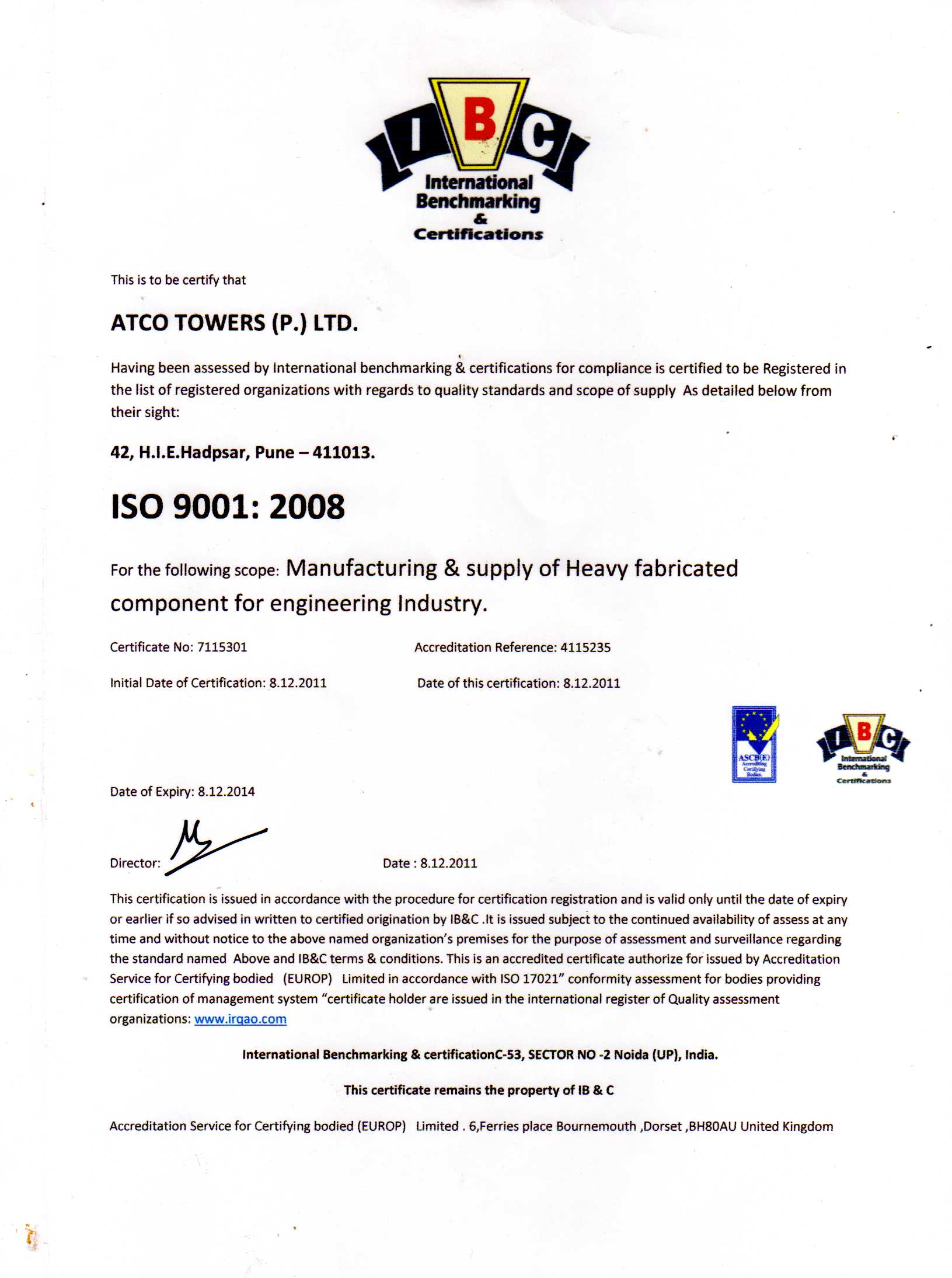 IsoCertificate